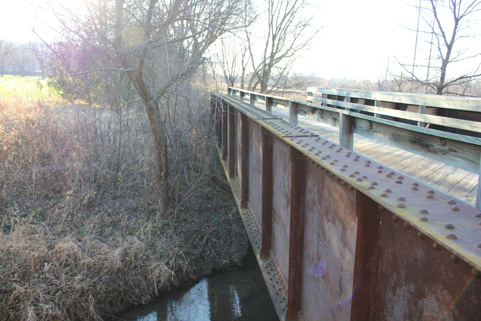 Looking west